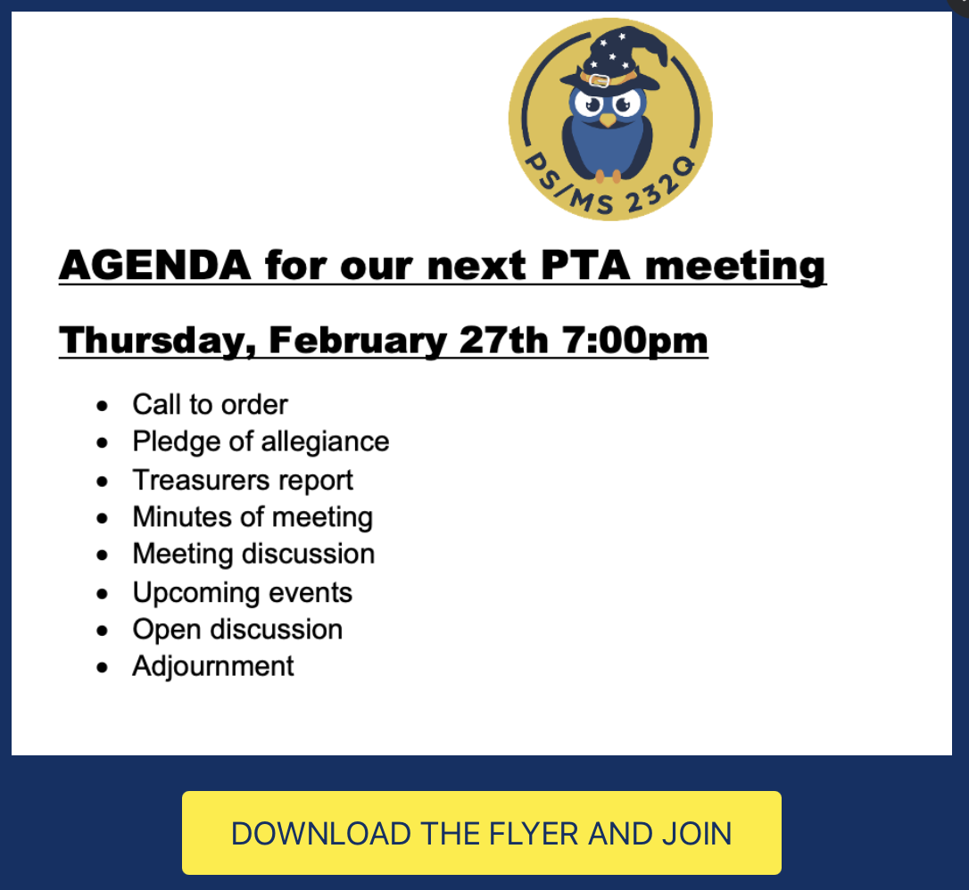 PTA February Meeting